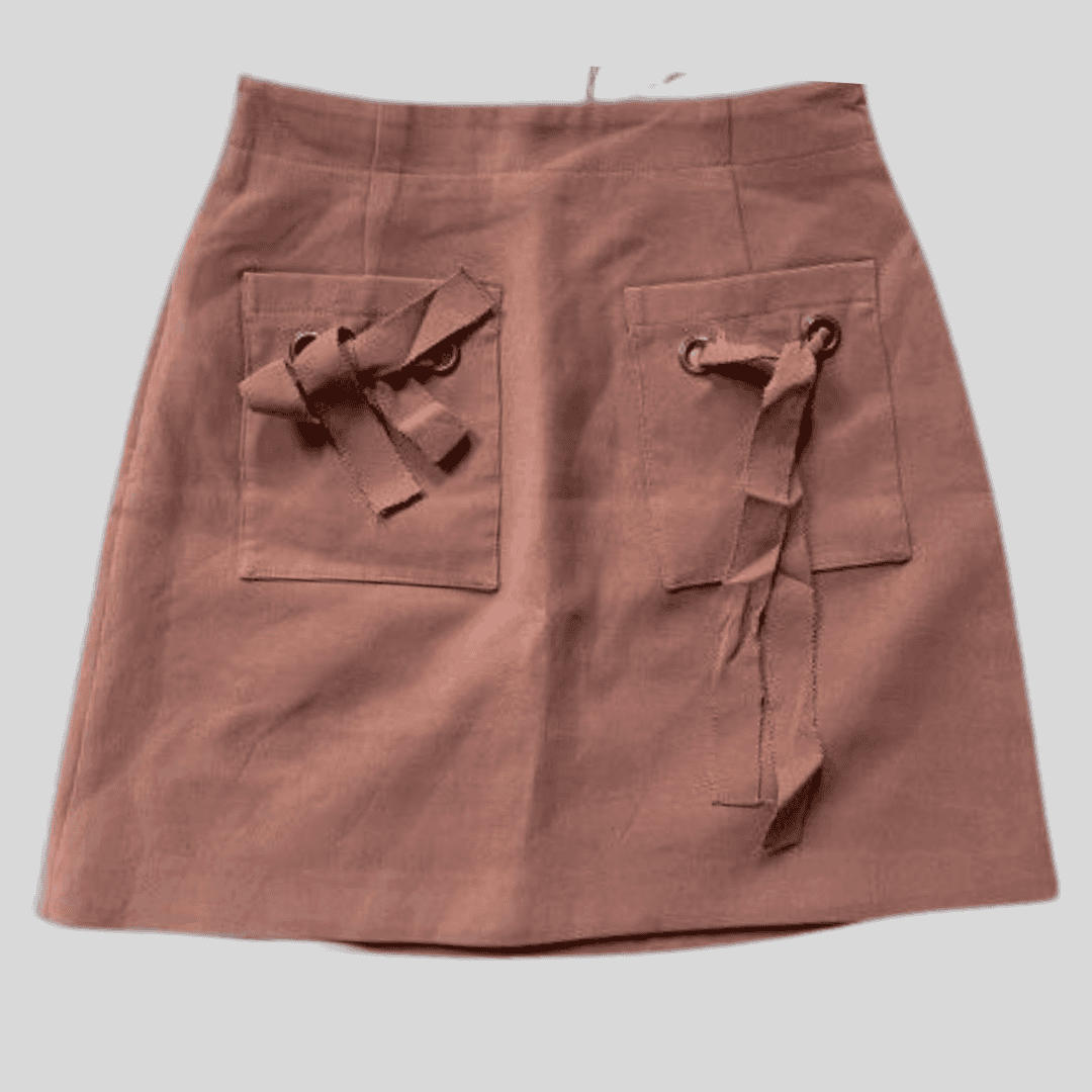 Brown Denim Skirt