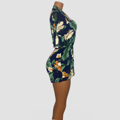 JYBE GREEN FLOWERED JUMPSUIT