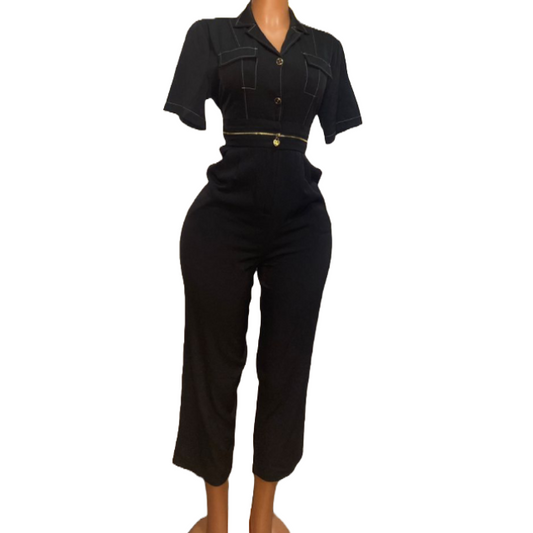 YISHION BLACK JUMPSUIT